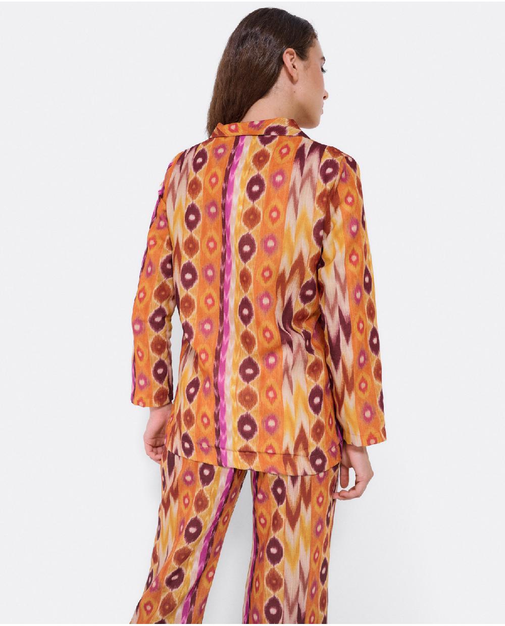 Cuplé CHAQUETA CRUZADA TEJIDO ESTAMPADO ÉTNICO Rebajas de fin de temporada