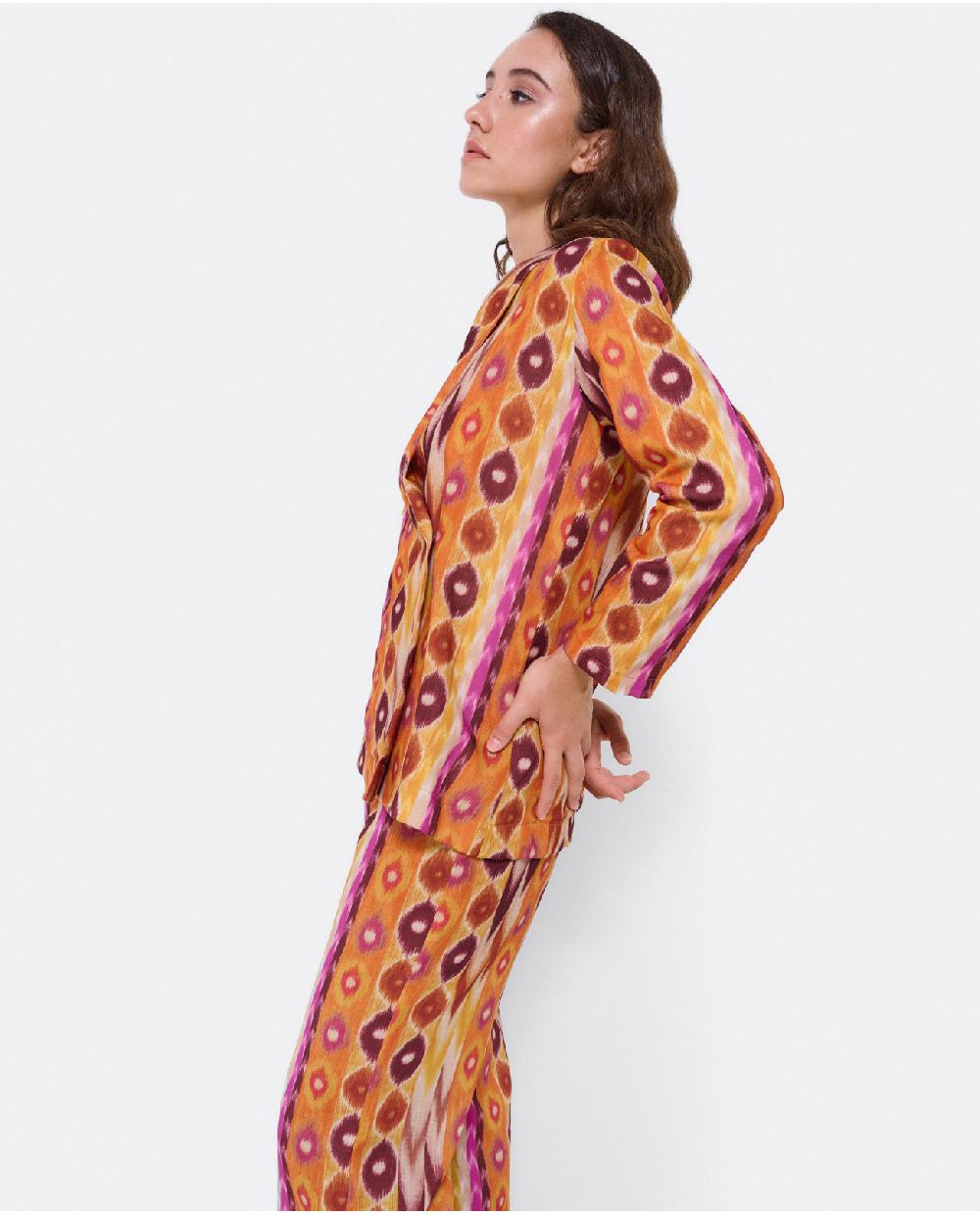 Cuplé CHAQUETA CRUZADA TEJIDO ESTAMPADO ÉTNICO Rebajas de fin de temporada