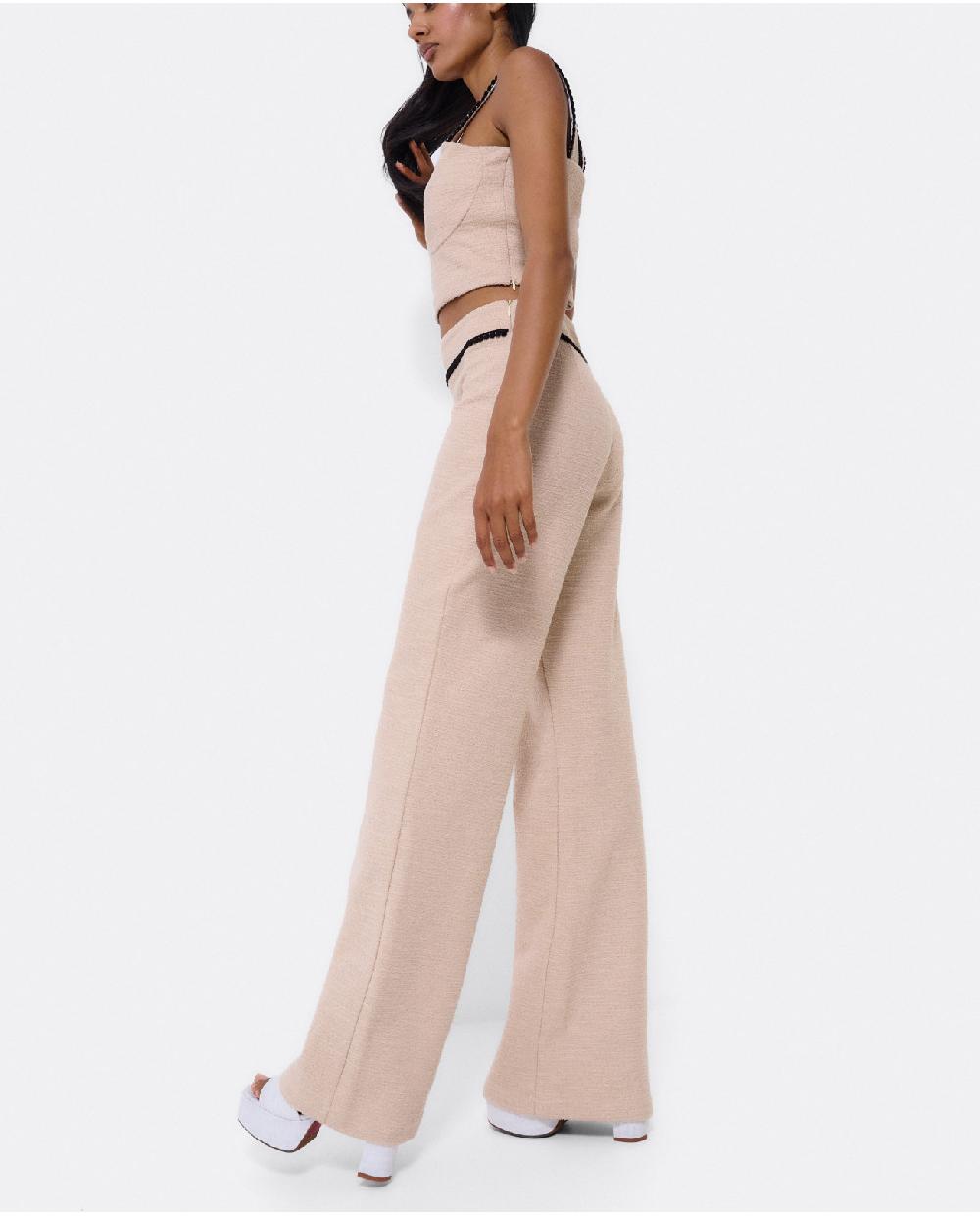 Cuplé PANTALON PUNTILLA TWEED BEIG Precio ultrabajo