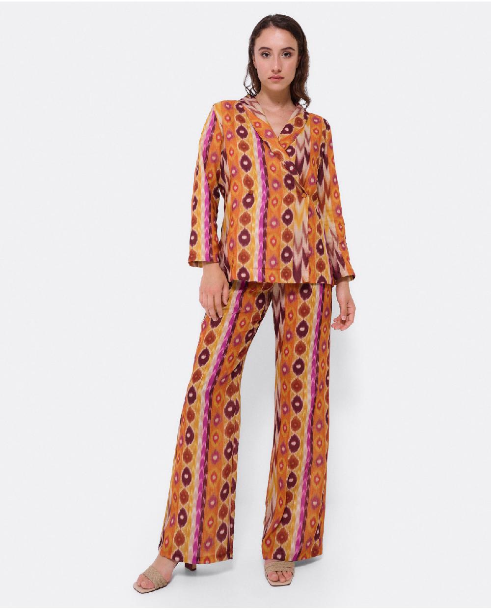 Cuplé PANTALON RECTO TEJIDO ESTAMPADO ÉTNICO Devoluciones gratuitas
