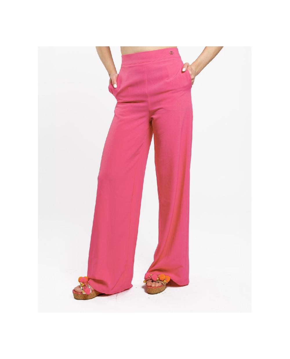 Cuplé PANTALON CAMPANA CREP FUCSIA Gran oferta
