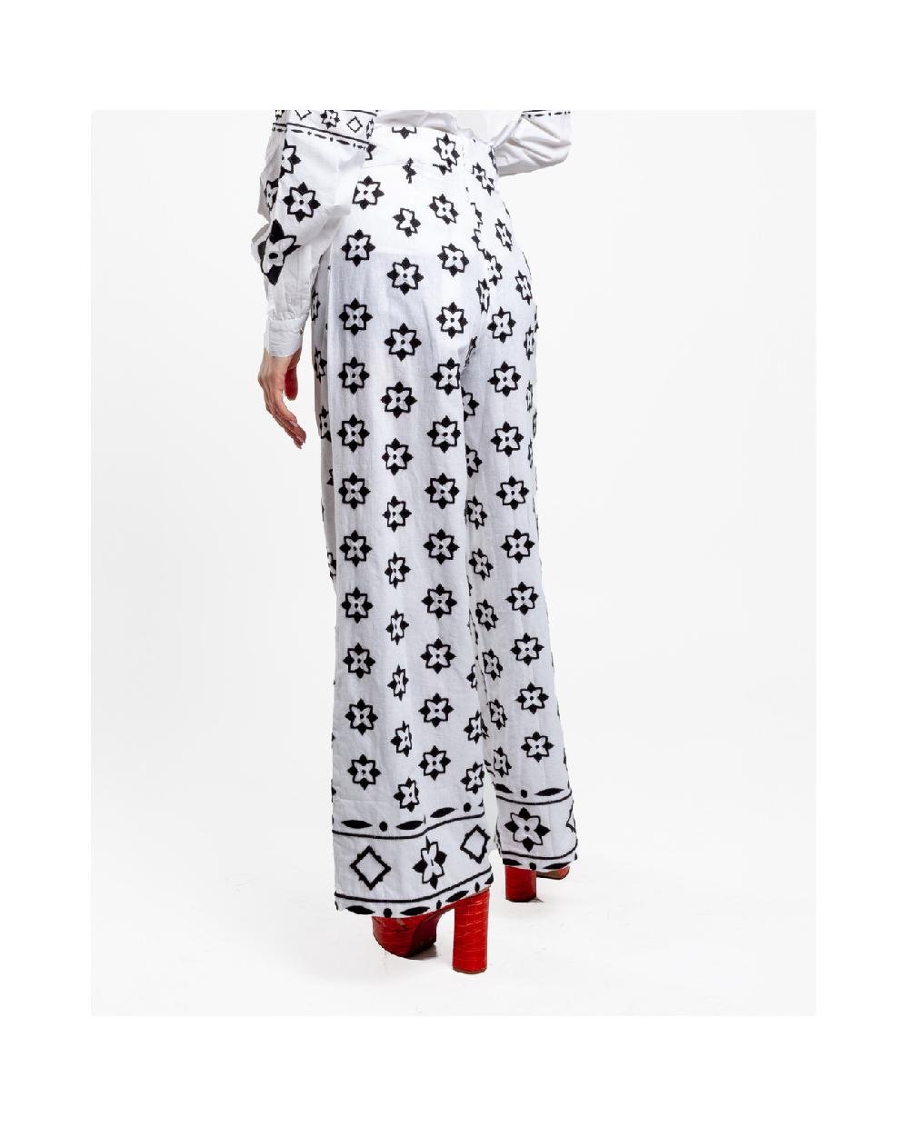 Cuplé PANTALON BORDADO CENEFA ALGODON BLANCO Descuento