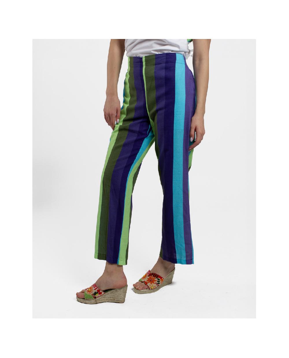 Cuplé PANTALON RECTO ALGODON RAYAS AZUL Oferta especial