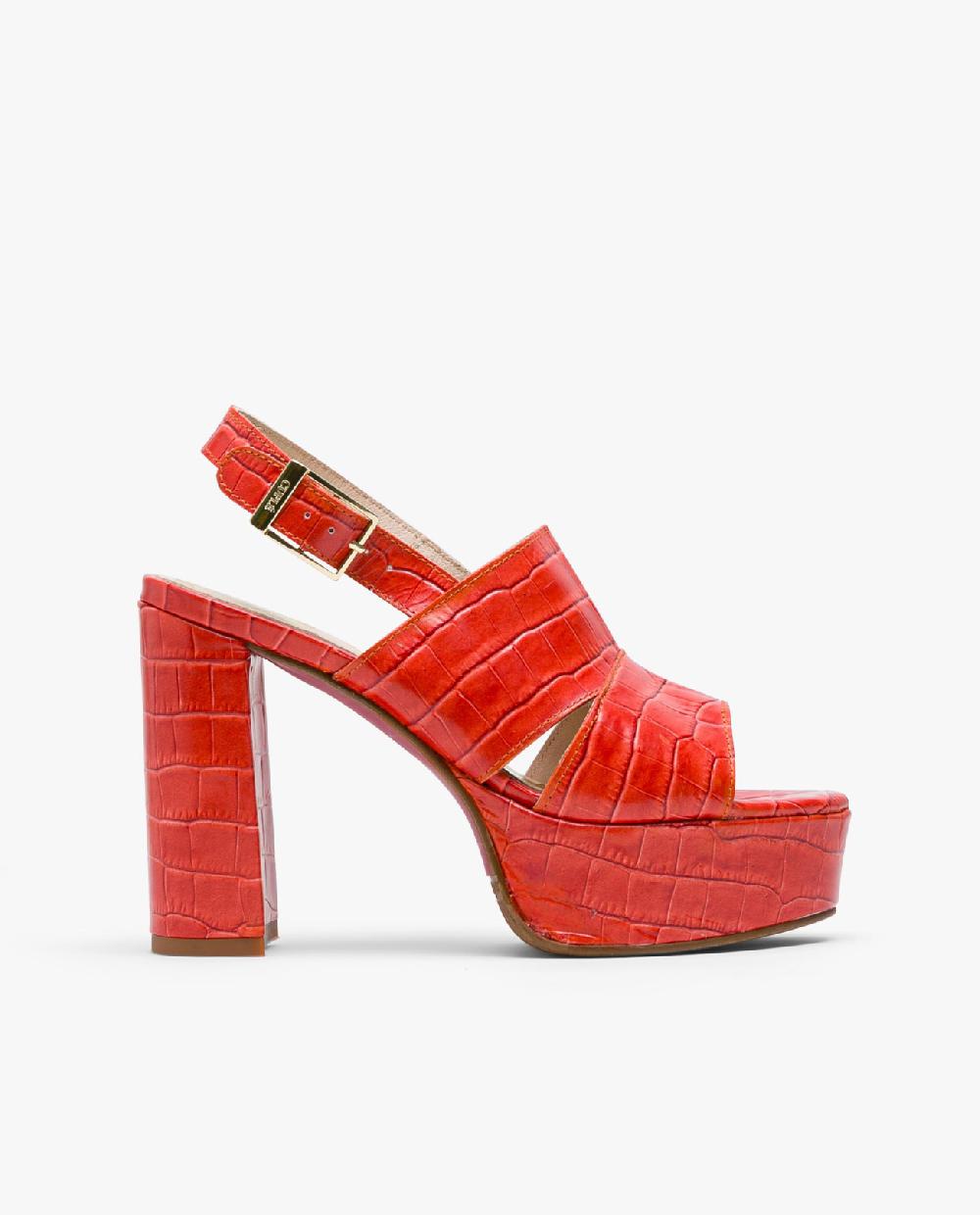 Cuplé SANDALIA PLATAFORMA NAPA COCO NARANJA