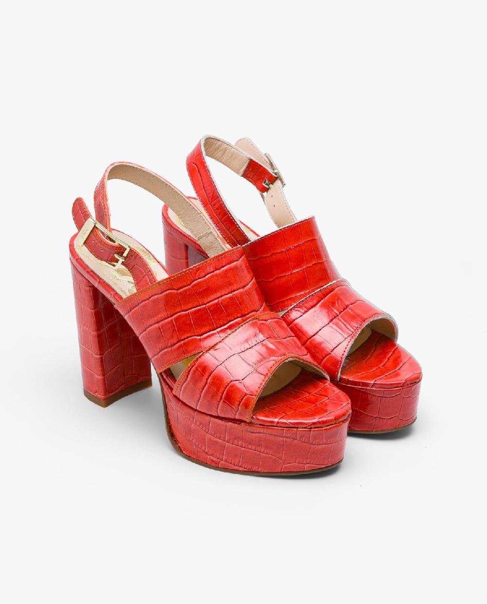 Cuplé SANDALIA PLATAFORMA NAPA COCO NARANJA COMPRAR AHORA