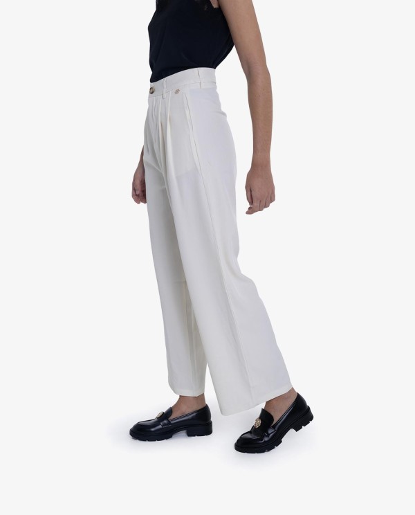 Cuplé PANTALON RECTO CREP BEIG Precio de fábrica