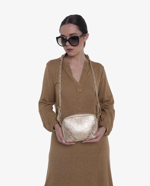 Cuplé MAXI VESTIDO DORADO DE PUNTO CON ESCOTE EN V Y MANGAS LARGAS Solo queda un día
