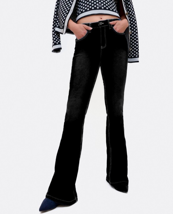 Cuplé PANTALÓN VAQUERO CON CAMPANA VAQUERO NEGRO