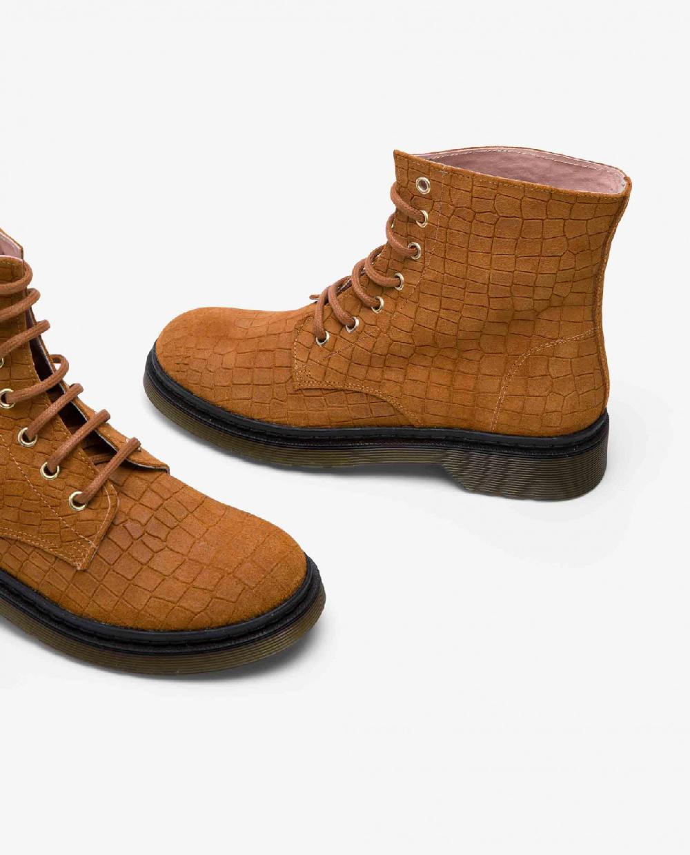 Cuplé BOTIN MILITAR SERRAJE COCO CUERO Última moda