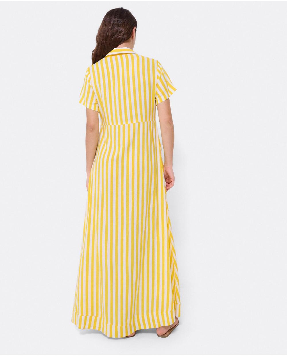 Cuplé VESTIDO CAMISERO LARGO VISCOSA AMARILLO Grandes ahorros
