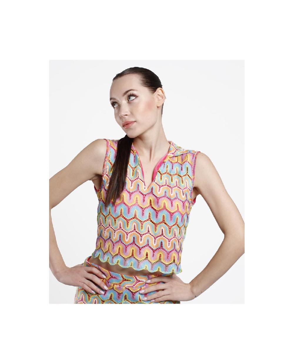 Cuplé CROP TOP CROCHET MULTICOLOR