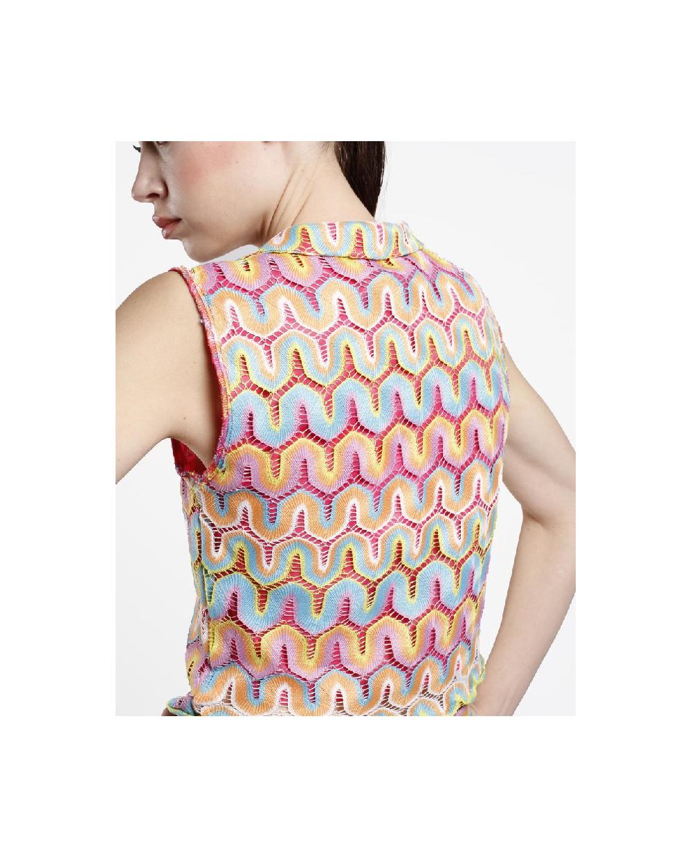 Cuplé CROP TOP CROCHET MULTICOLOR Devoluciones gratuitas