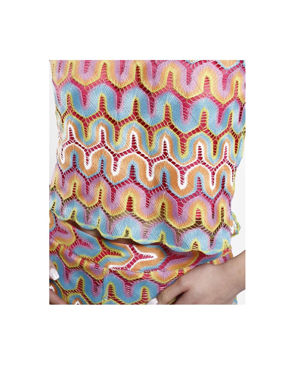 Cuplé CROP TOP CROCHET MULTICOLOR Devoluciones gratuitas