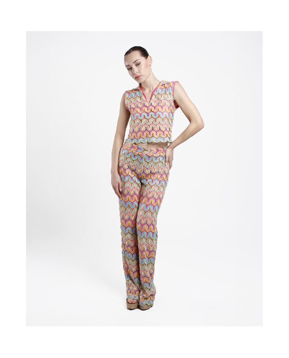 Cuplé CROP TOP CROCHET MULTICOLOR Devoluciones gratuitas