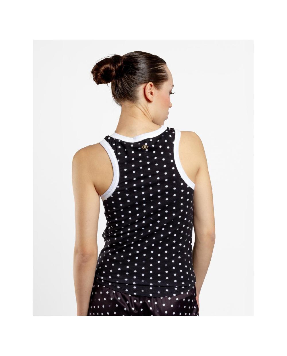 Cuplé TOP HALTER PUNTO LUNARES BLANCO NEGRO 2025