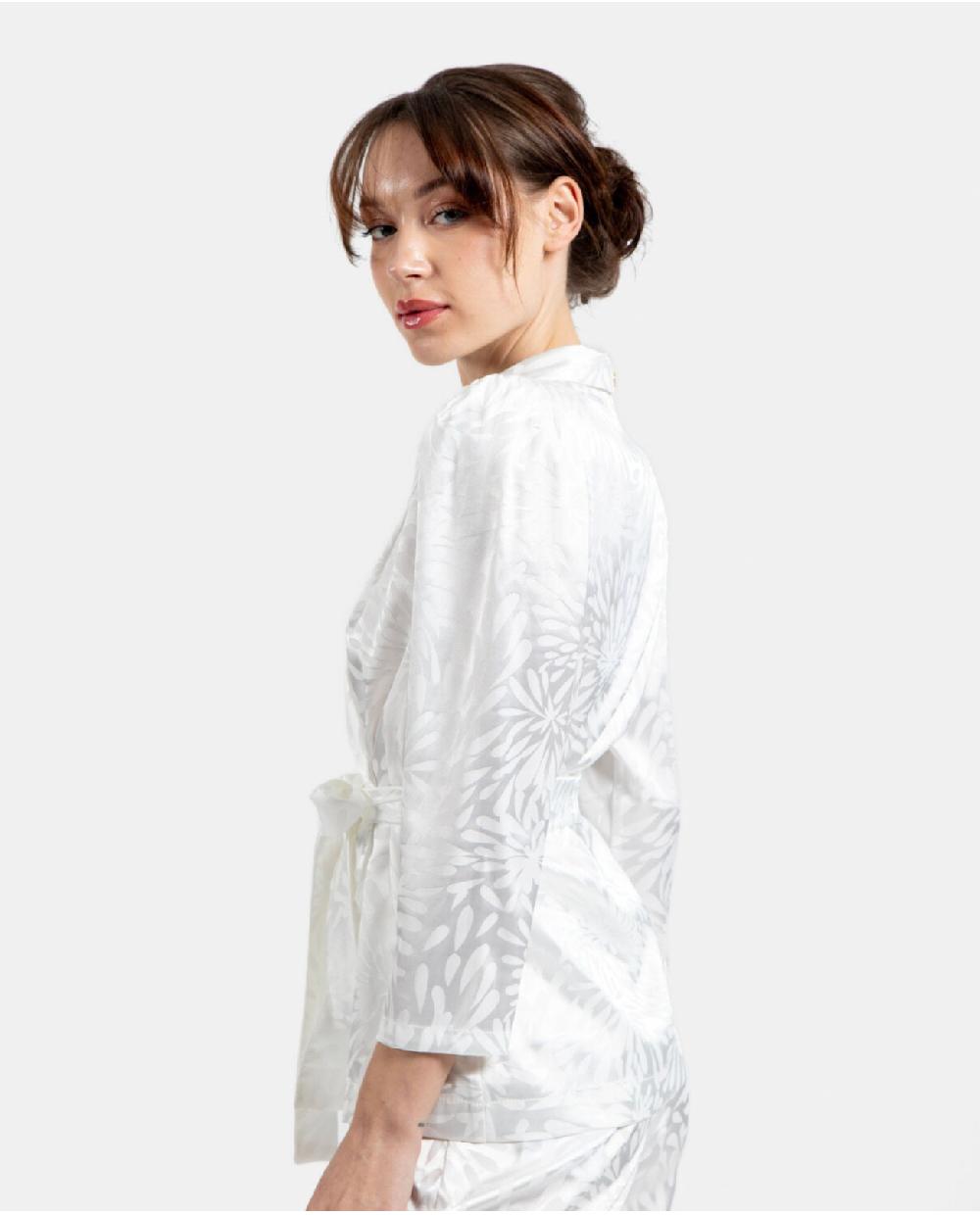 Cuplé AMERICANA CRUZADA JACQUARD BLANCO Outlet online
