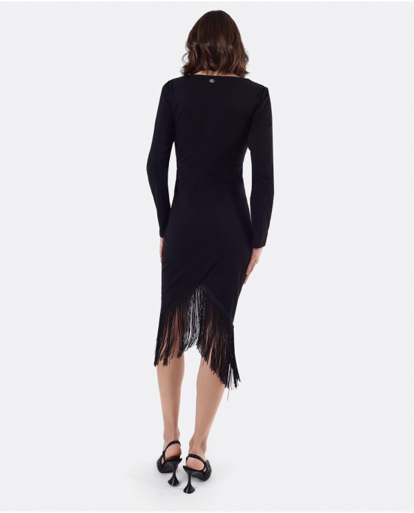 Cuplé VESTIDO NUDO PUNTO NEGRO Tienda