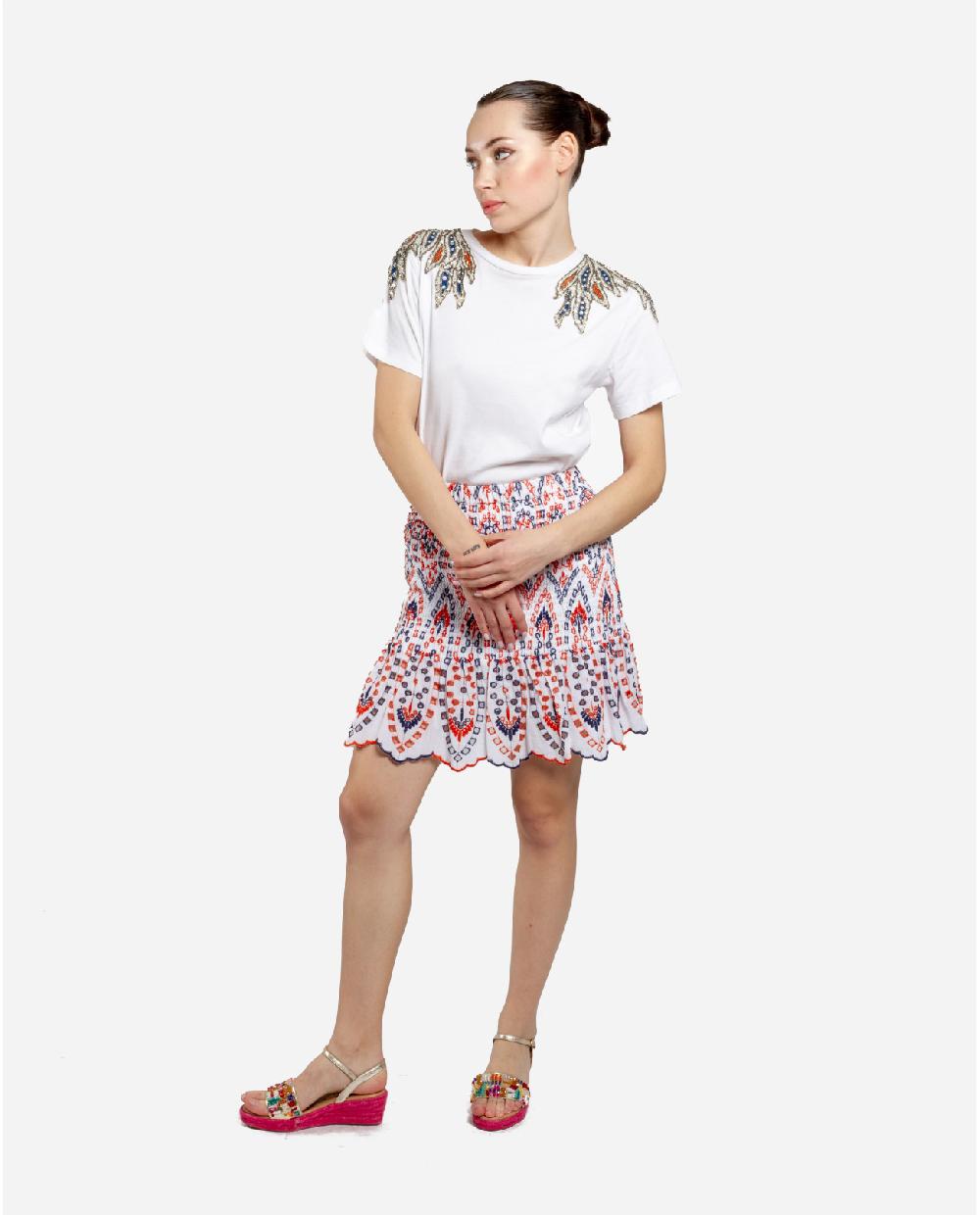 Cuplé FALDA CINTURA FRUNCIDA ALGODON MULTICOLOR Mejor oferta