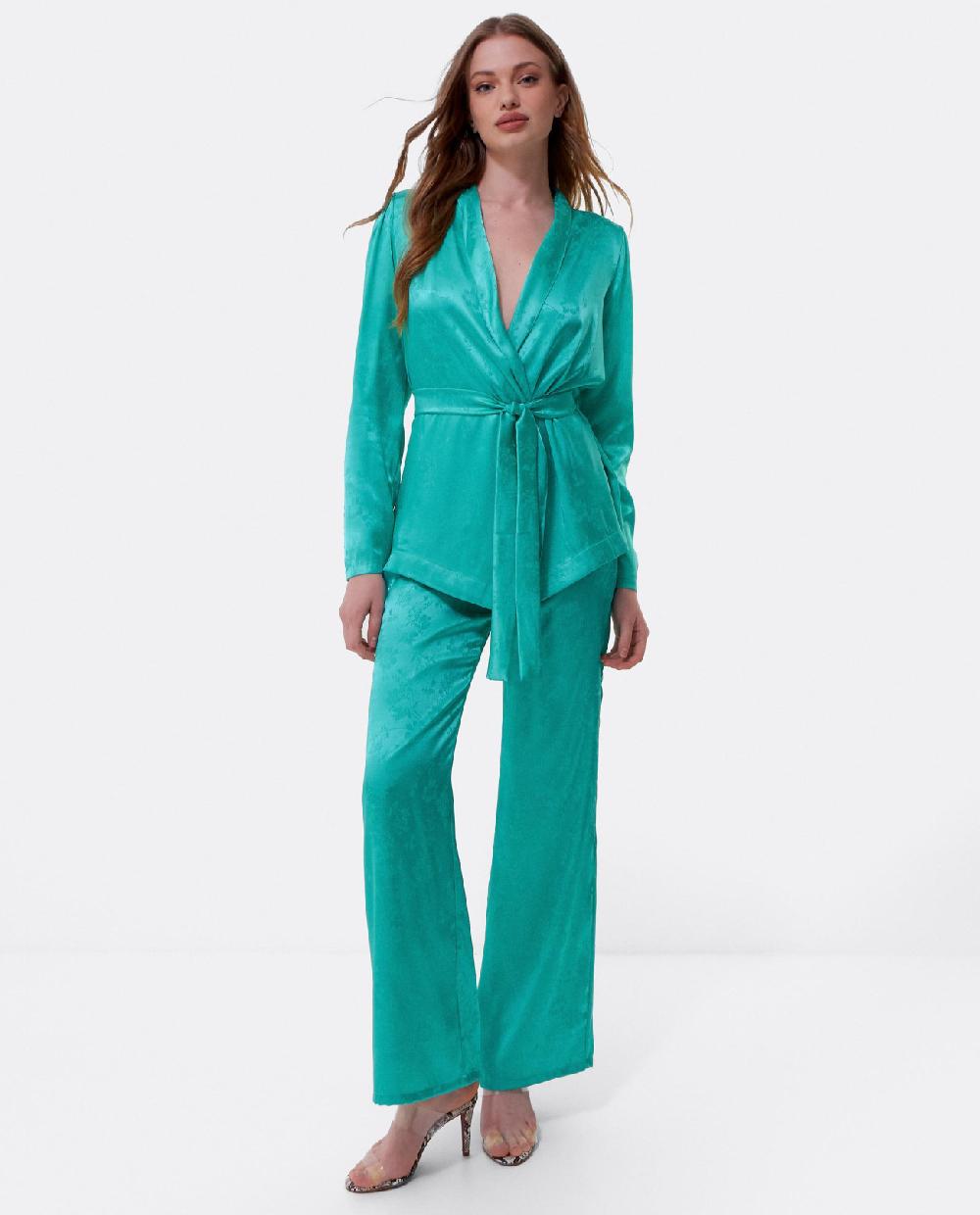 Cuplé PANTALON RECTO JACQUARD AZUL Limitado a 3 días