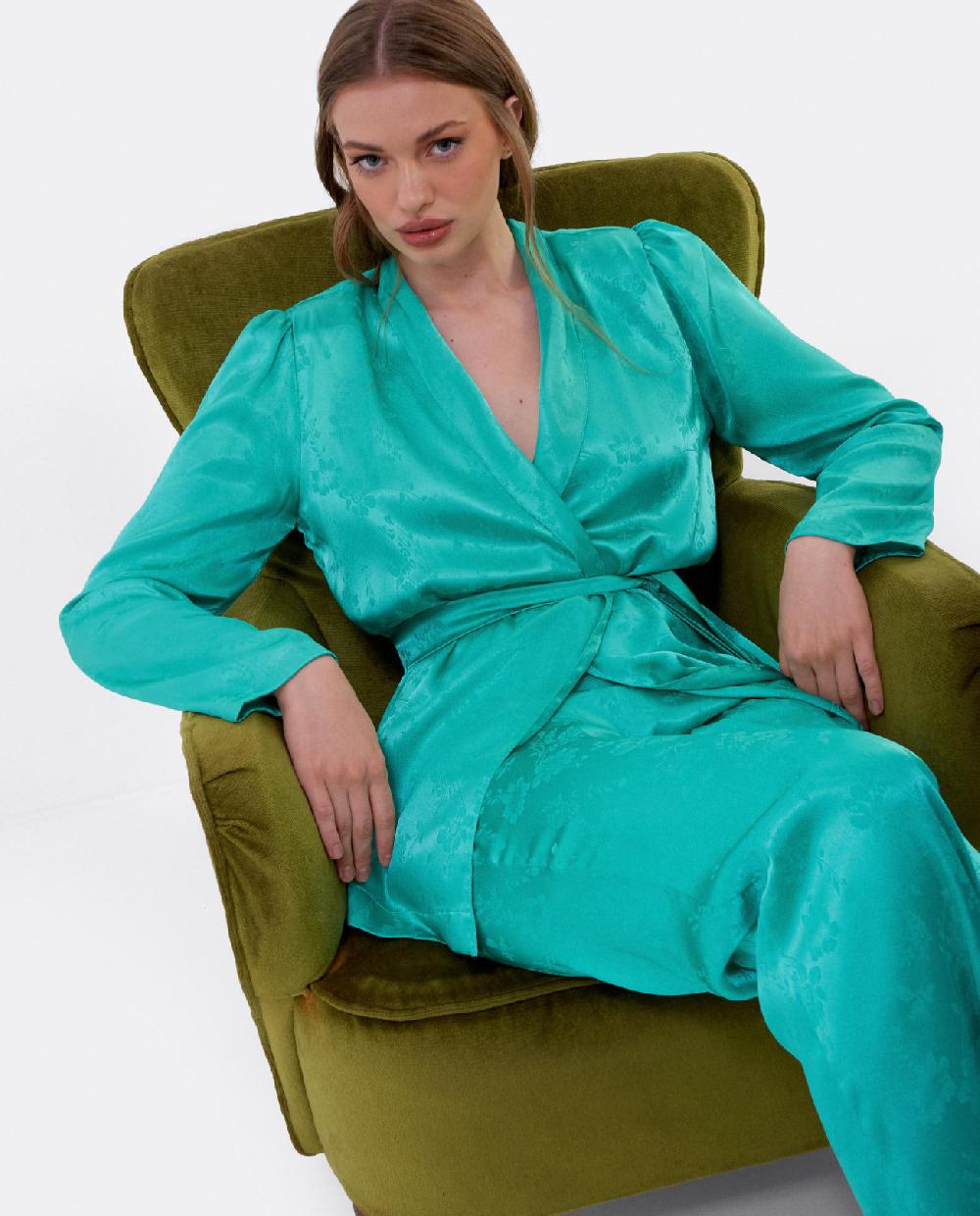 Cuplé AMERICANA CRUZADA JACQUARD AZUL En oferta