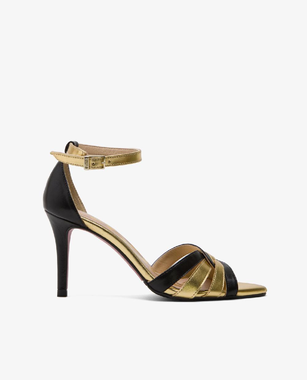Cuplé SANDALIA ENTRELAZADA PIEL NEGRO Oferta exclusiva