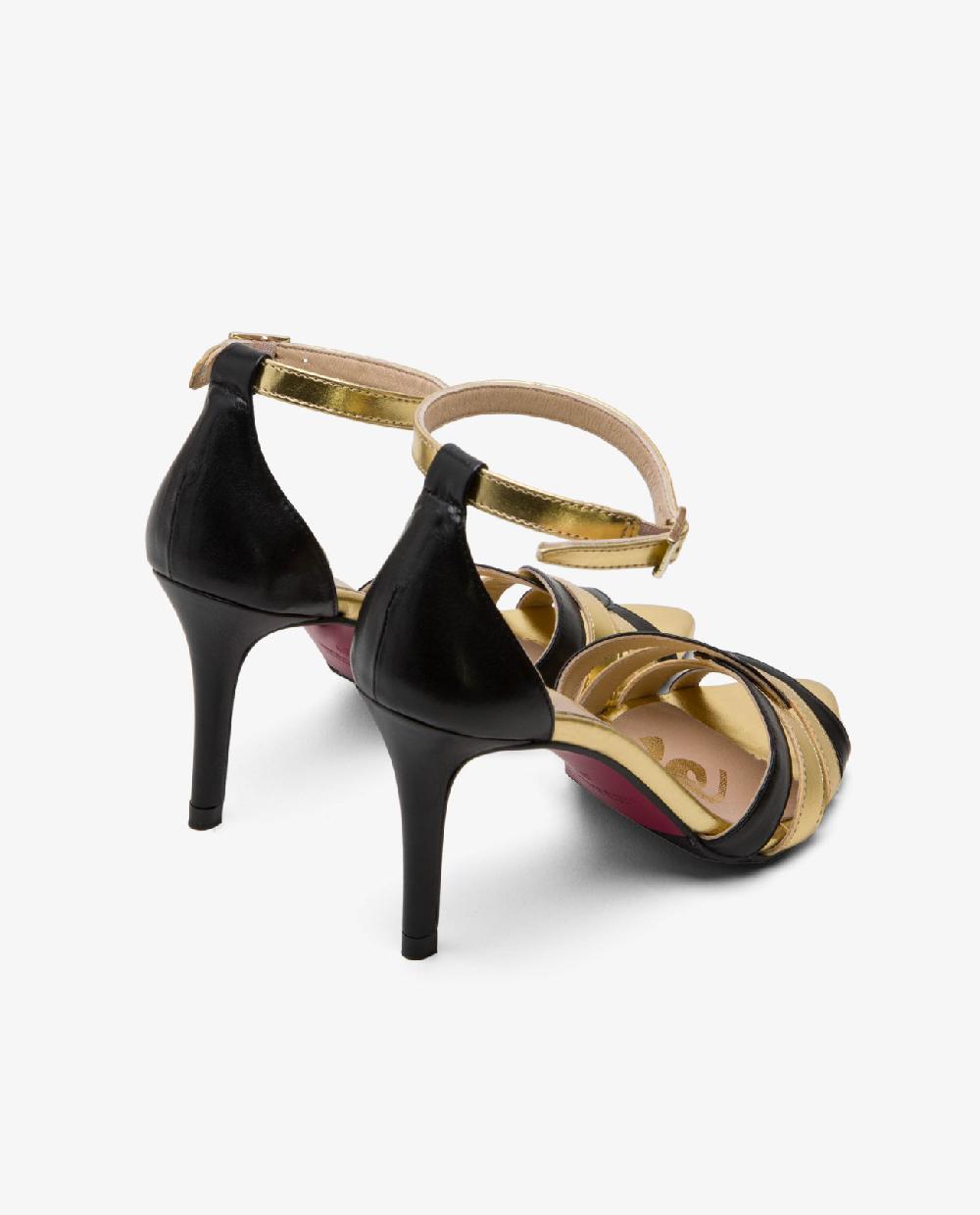 Cuplé SANDALIA ENTRELAZADA PIEL NEGRO Oferta exclusiva