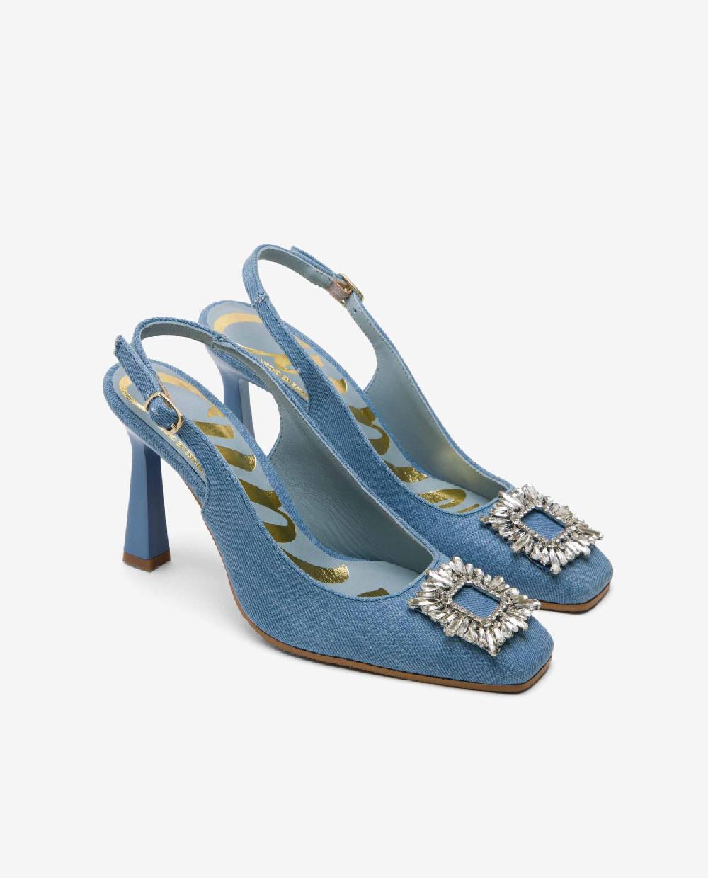 Cuplé SALÓN DESTALONADO ADORNO CRISTAL VAQUERO AZUL Rebajas de fin de temporada