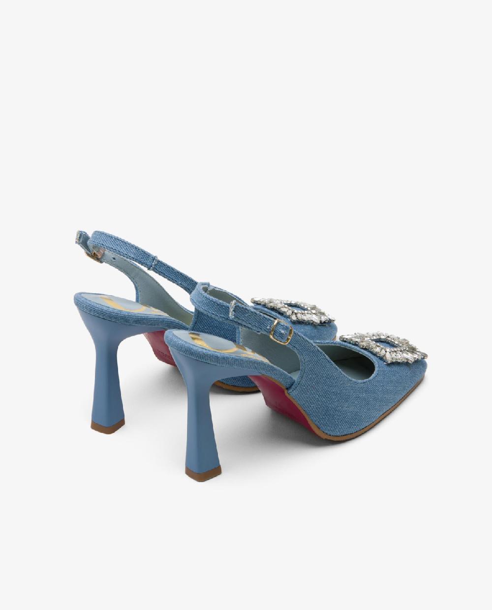 Cuplé SALÓN DESTALONADO ADORNO CRISTAL VAQUERO AZUL Rebajas de fin de temporada