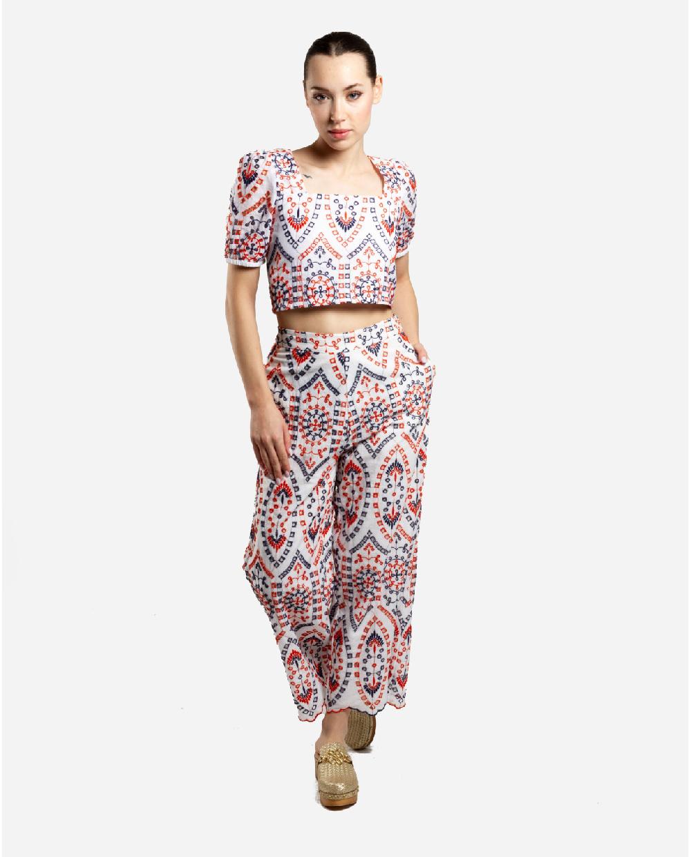 Cuplé PANTALON BORDADO ALGODON MULTICOLOR Rebajas