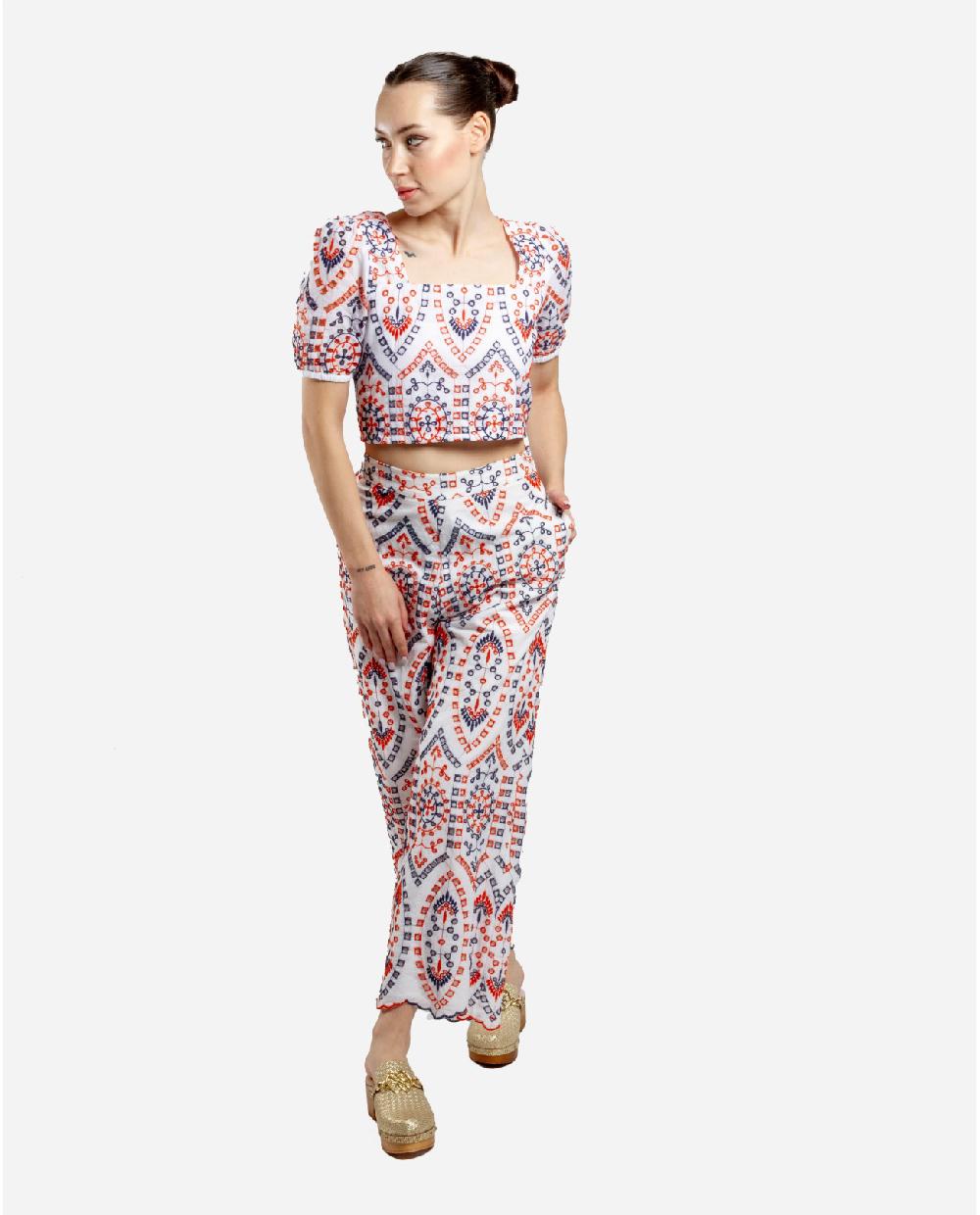 Cuplé PANTALON BORDADO ALGODON MULTICOLOR Rebajas