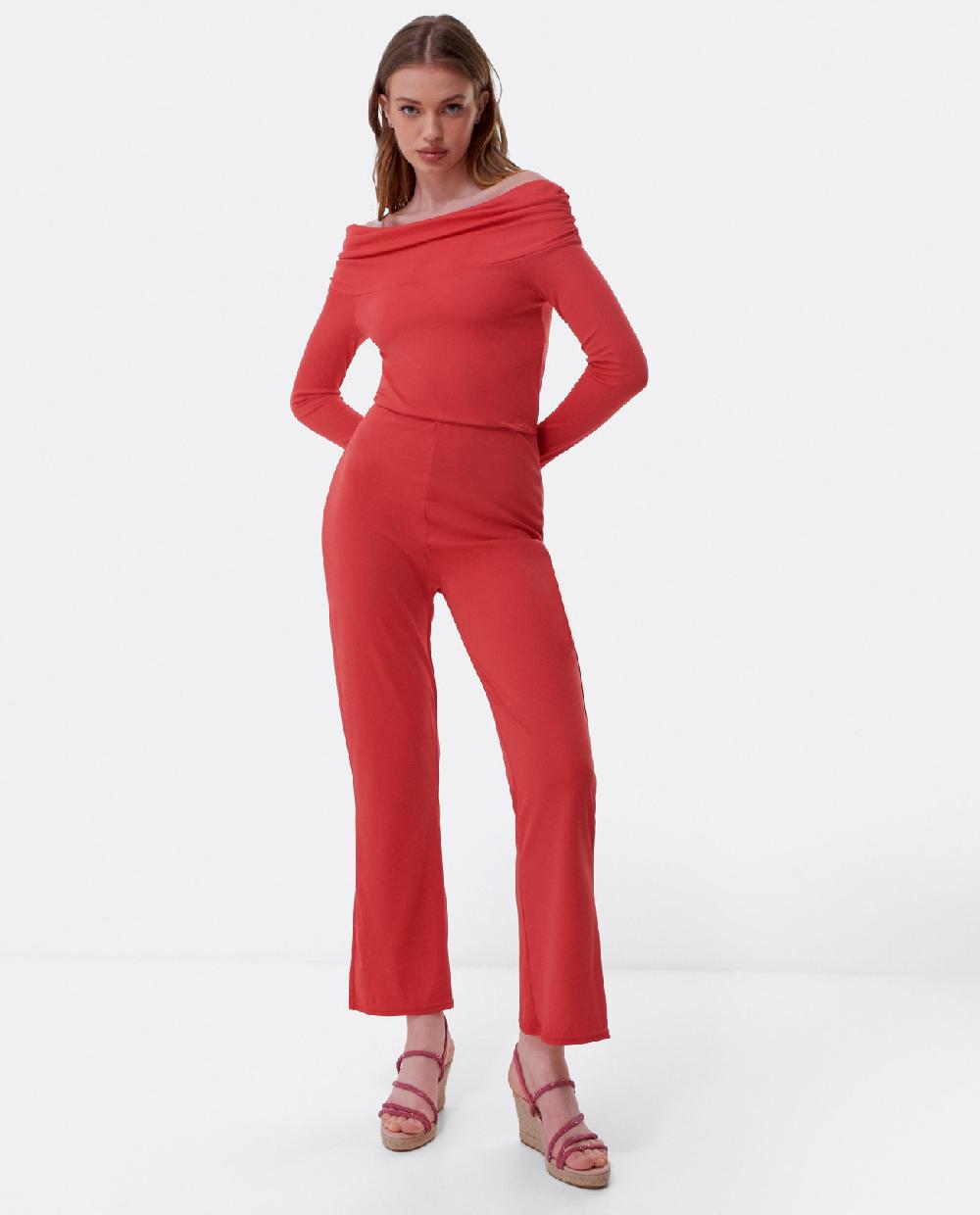 Cuplé MONO HOMBROS DESCUBIERTOS PUNTO NARANJA En oferta