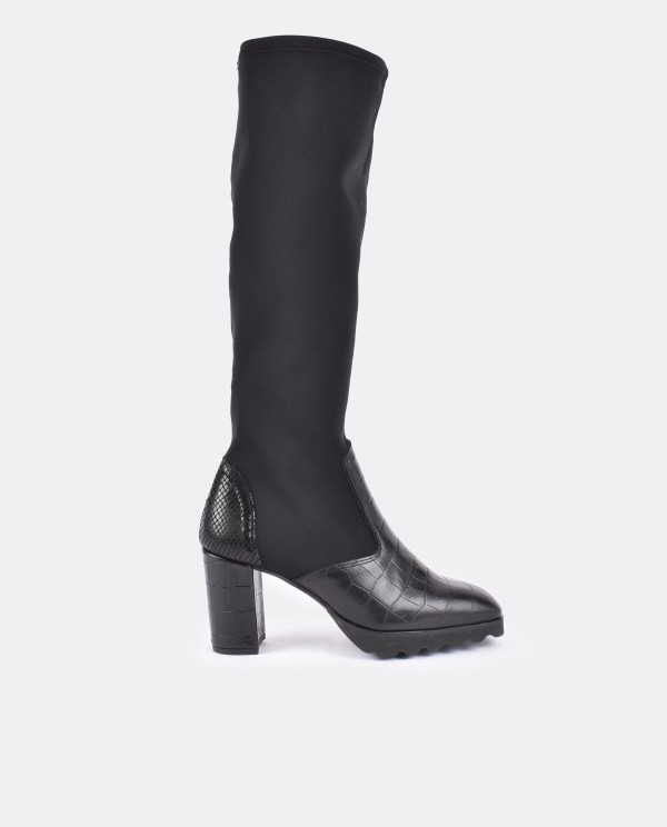 Cuplé BOTA ALTA PALA Y TALON LICRA/COCO NEGRO Descuento