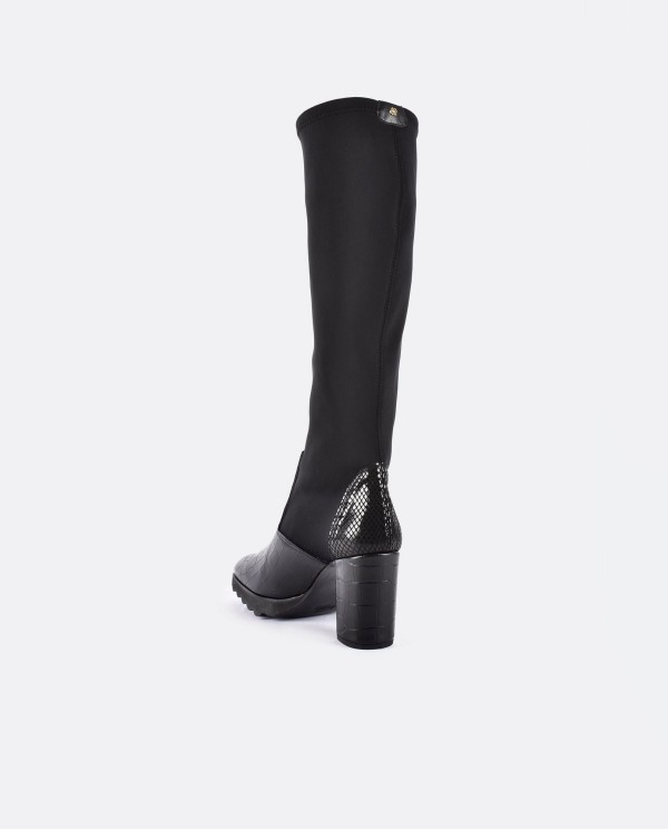 Cuplé BOTA ALTA PALA Y TALON LICRA/COCO NEGRO Descuento