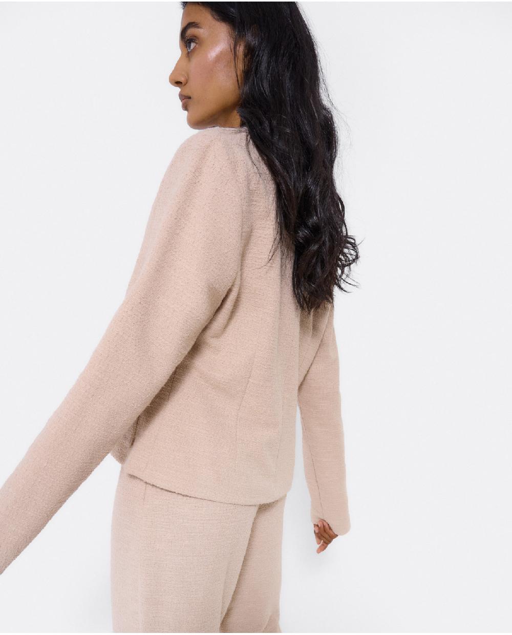 Cuplé CHAQUETA CORTA TWEED BEIG Liquidación
