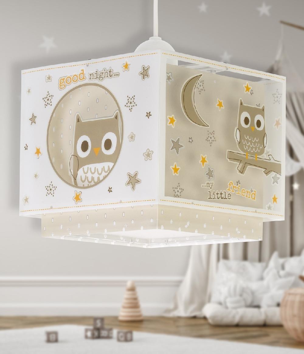 Dansi Lámpara de techo infantil Good Night Búho