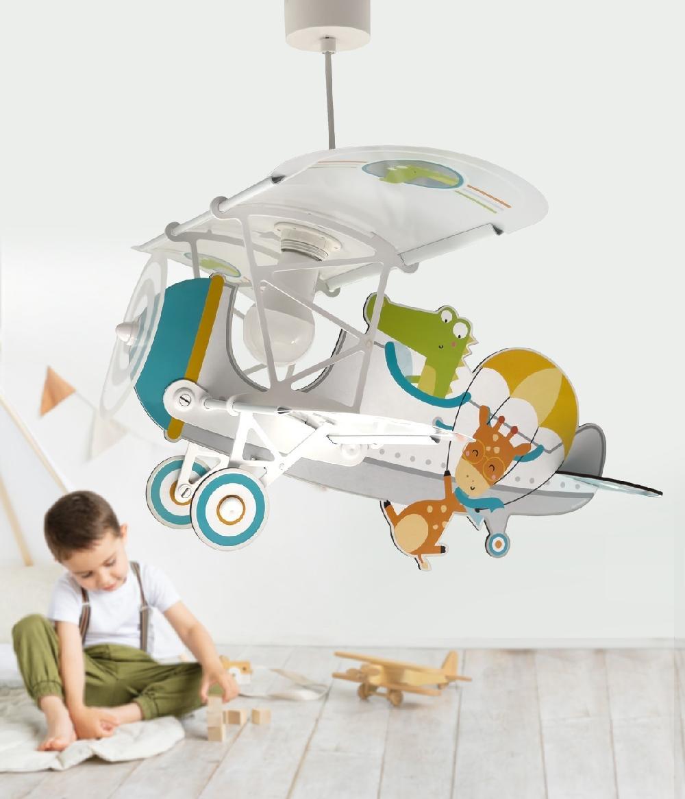 Dansi Lámpara de techo infantil avión Pequeño Cocodrilo