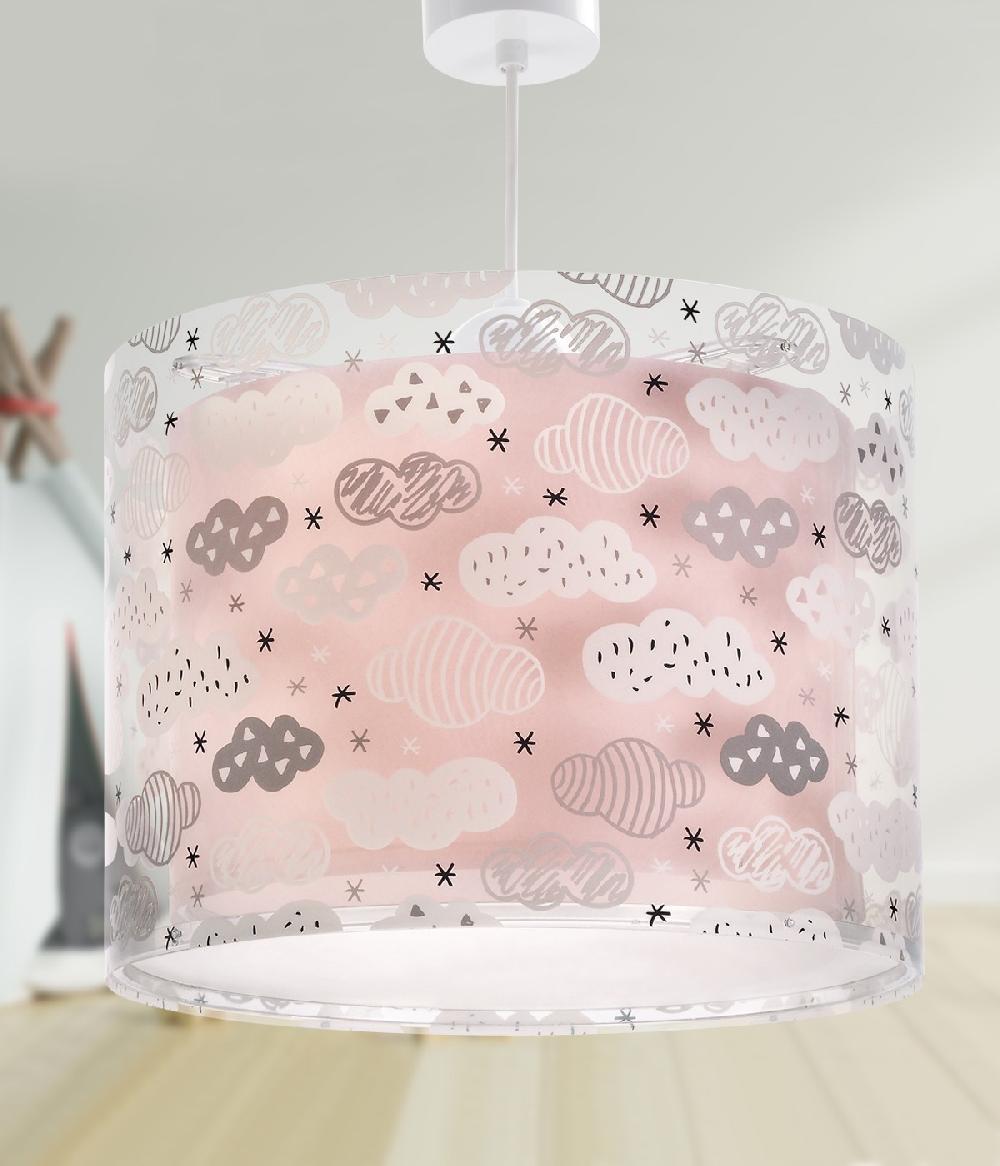Dansi Lámpara de techo infantil Clouds Nube rosa