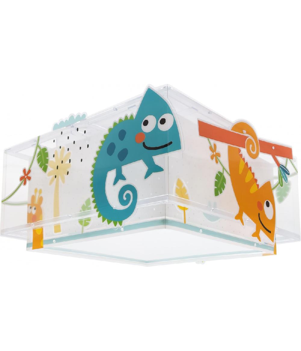 Dansi Plafón de techo infantil Happy Jungle Camaleón animales Rebajas baratas