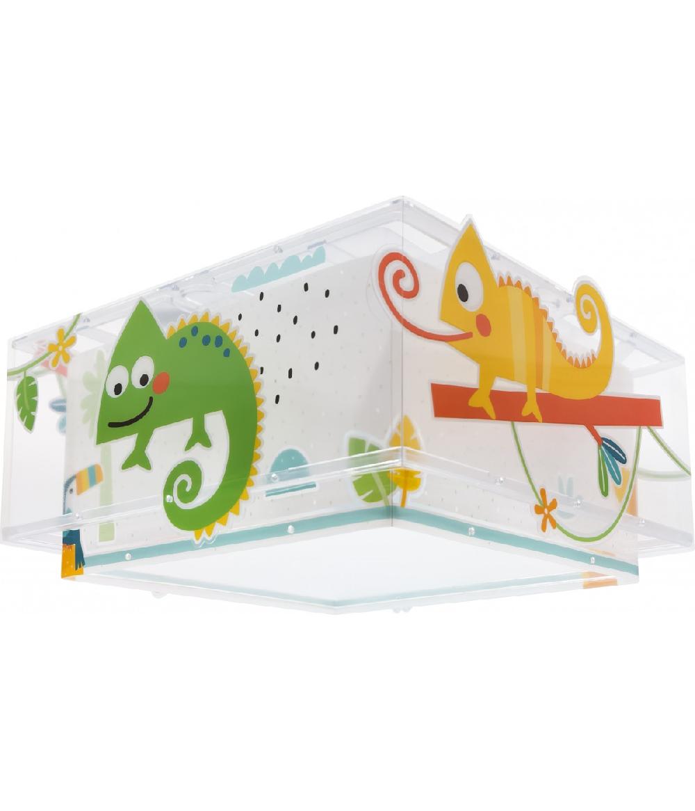 Dansi Plafón de techo infantil Happy Jungle Camaleón animales Rebajas baratas