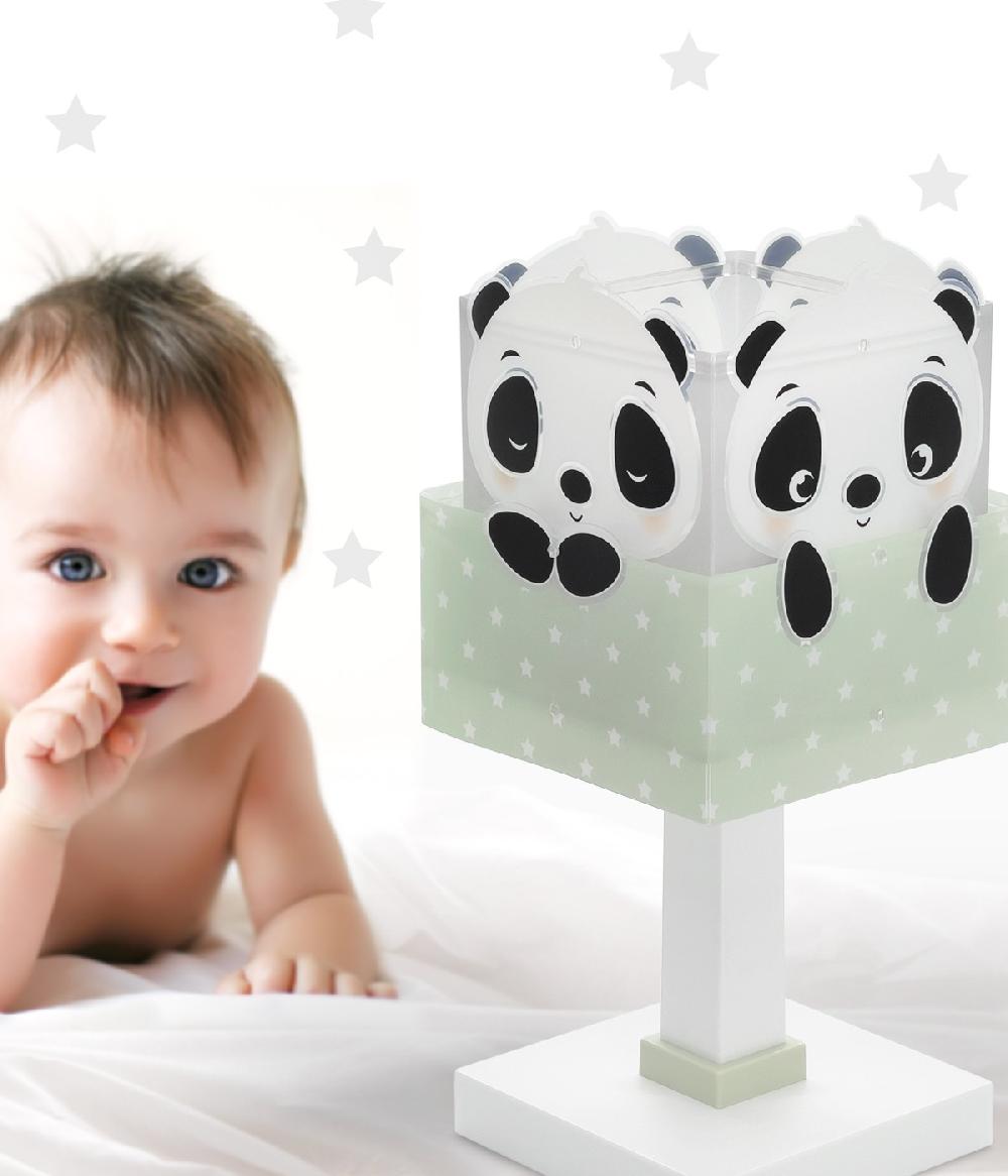 Dansi Lámpara de mesa infantil Panda Verde