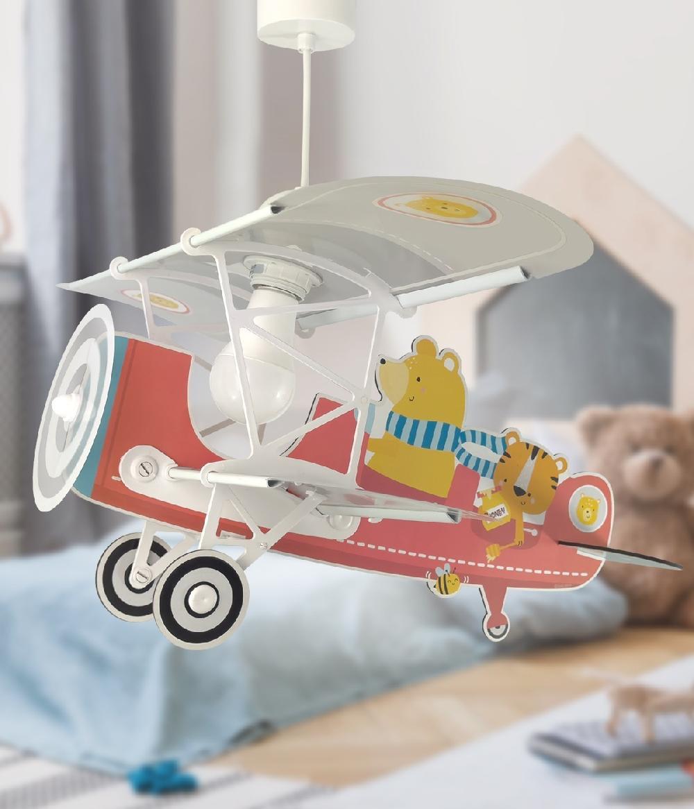 Dansi Lámpara de techo infantil avión oso Pequeño Teddy