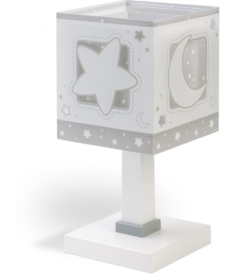 Dansi Lámpara de mesa infantil Moonlight Luna y Estrellas gris Solo hoy