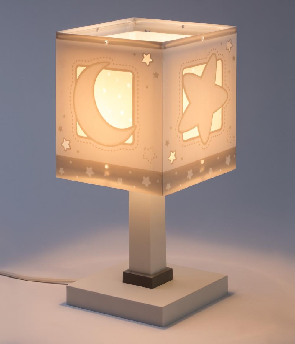 Dansi Lámpara de mesa infantil Moonlight Luna y Estrellas gris Solo hoy