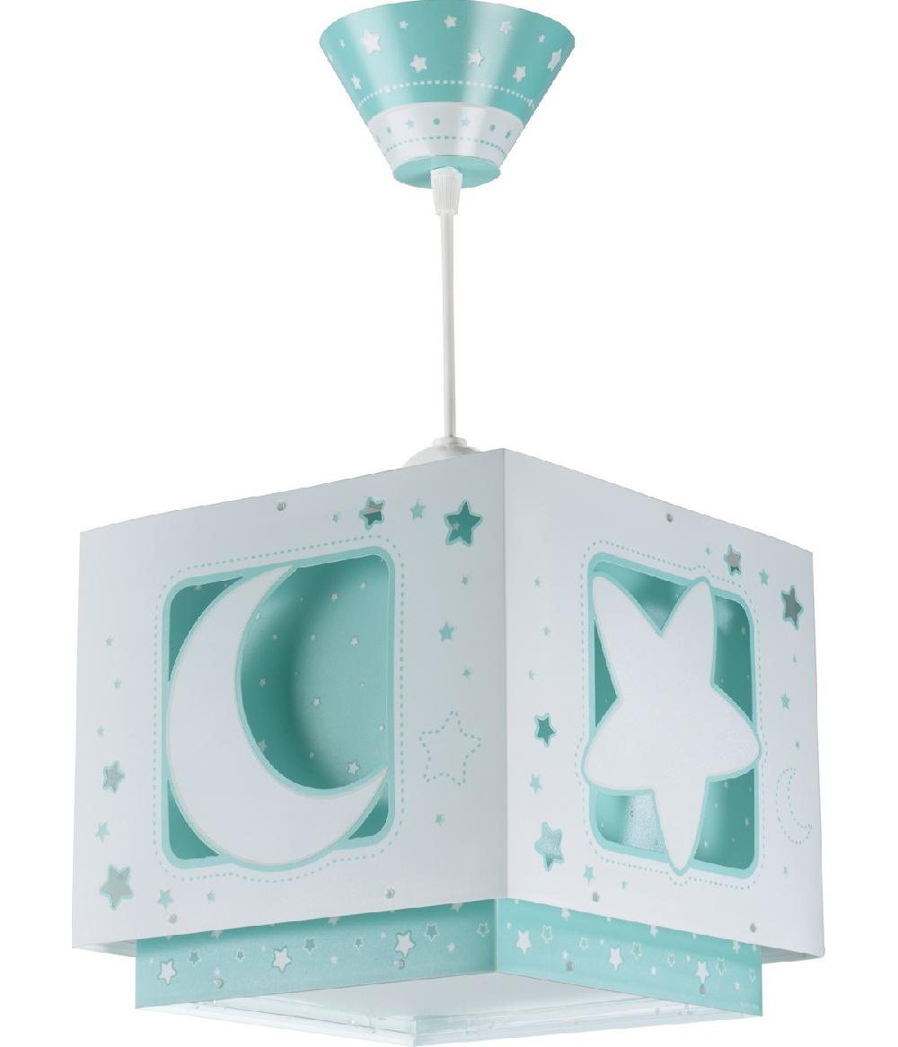 Dansi Lámpara de techo infantil Moonlight Luna y Estrellas verde Oferta especial de fábrica