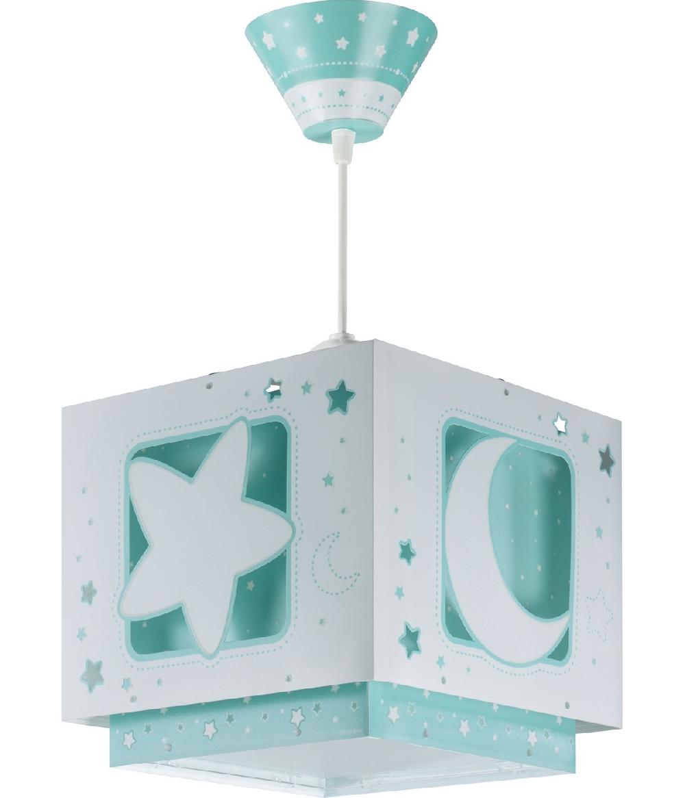 Dansi Lámpara de techo infantil Moonlight Luna y Estrellas verde Oferta especial de fábrica