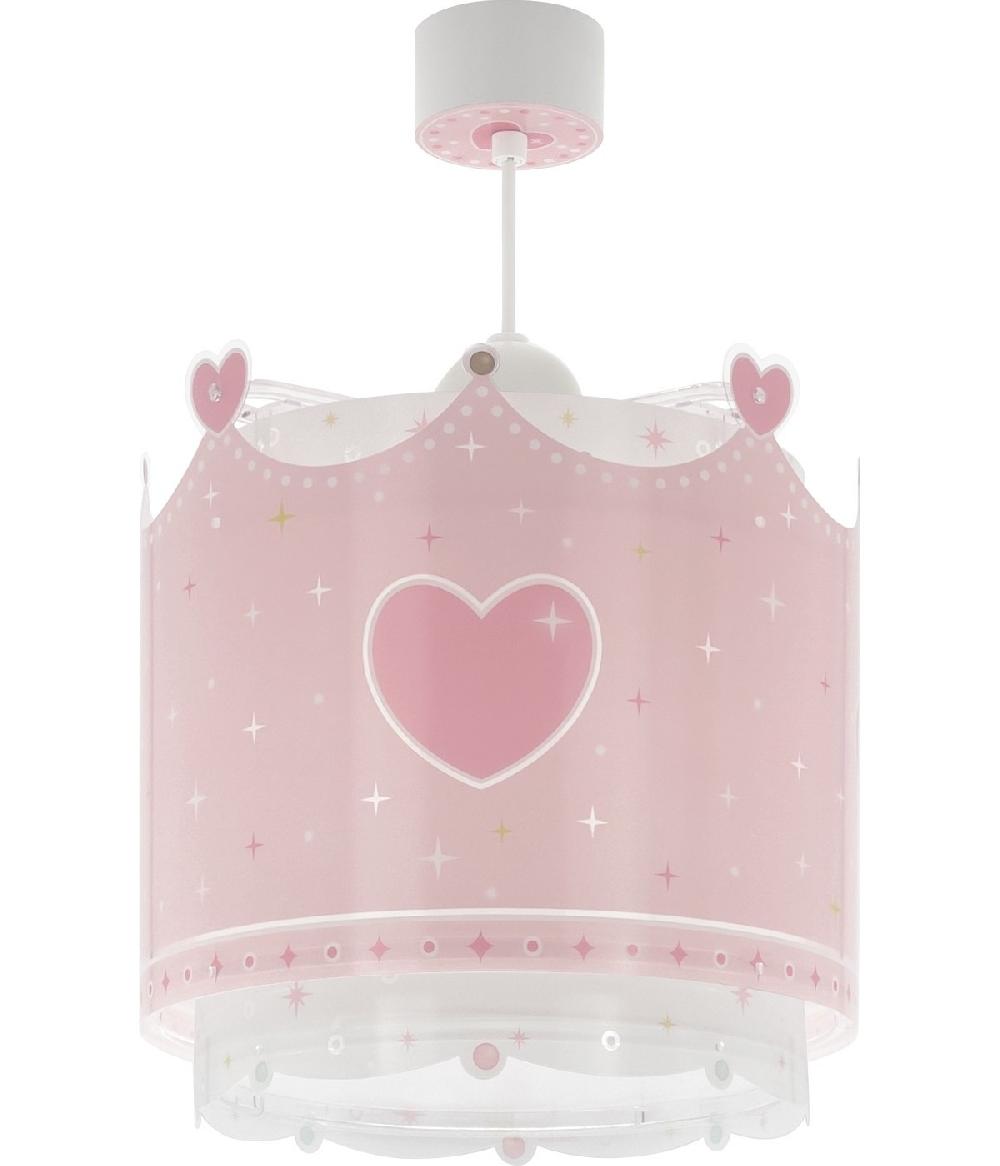 Dansi Lámpara de techo infantil Little Queen corona y corazones Ofertas especiales