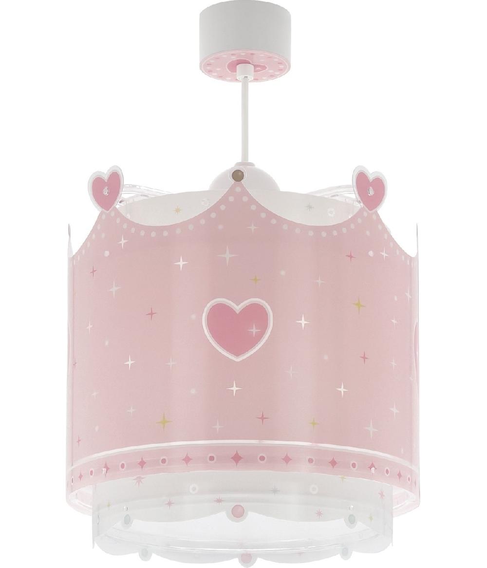Dansi Lámpara de techo infantil Little Queen corona y corazones Ofertas especiales