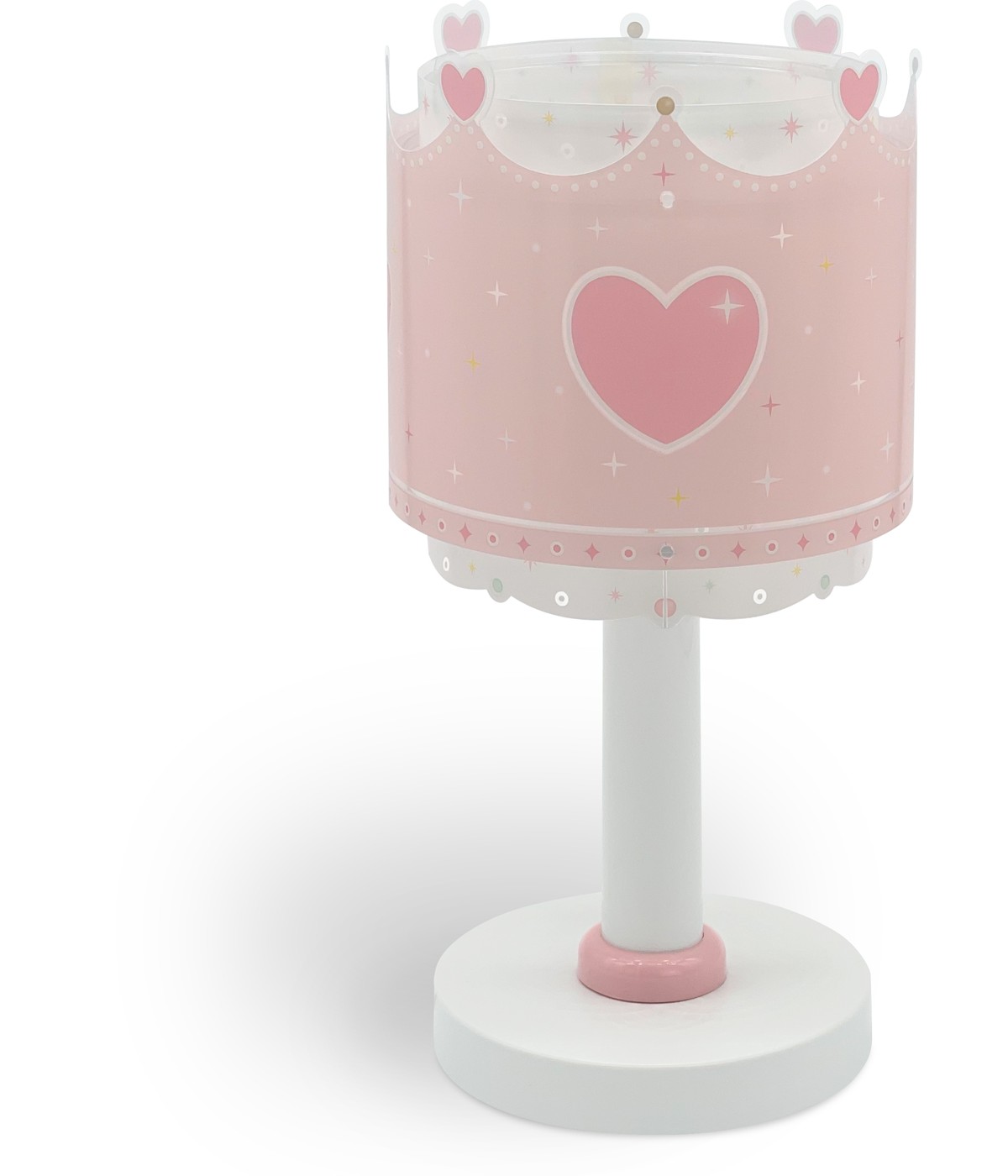 Dansi Lámpara de mesa infantil Little Queen corona y corazones Devoluciones gratuitas