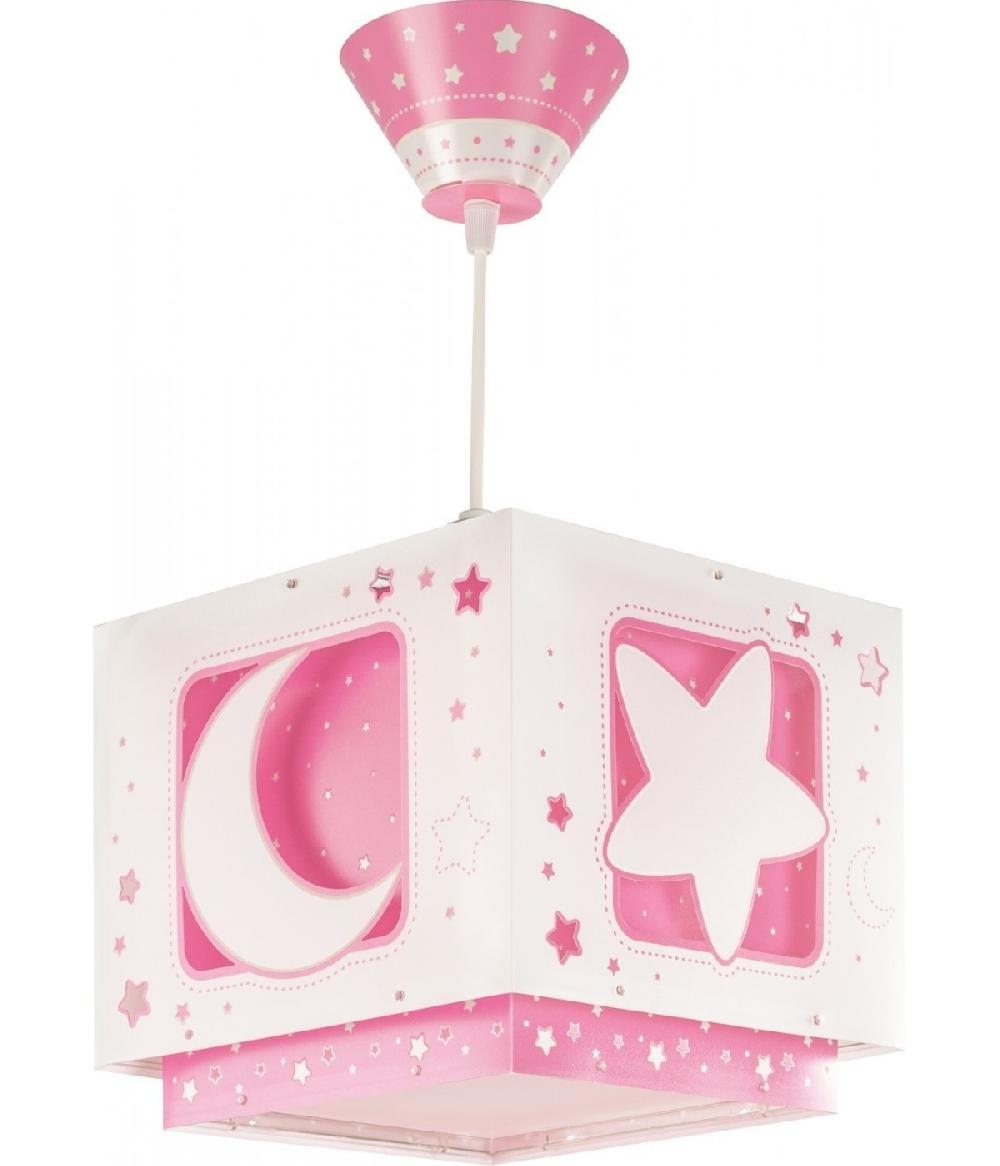 Dansi Lámpara de techo infantil Moonlight Luna y Estrellas rosa Rebajas baratas