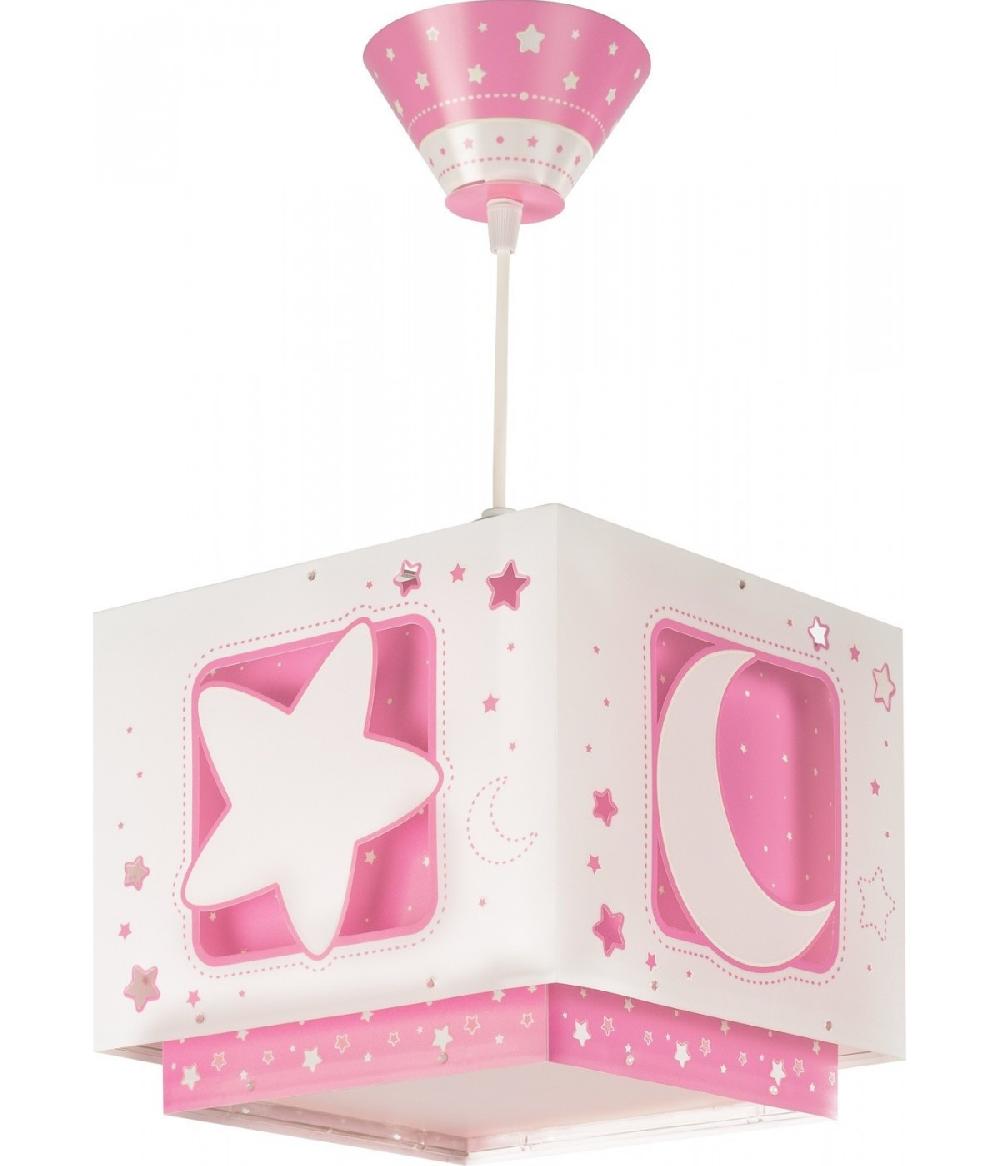 Dansi Lámpara de techo infantil Moonlight Luna y Estrellas rosa Rebajas baratas